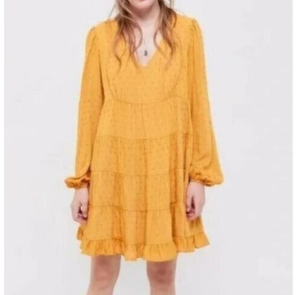 Urban Outfitters Mustard Yellow Long Sleeve Sundress..size:M